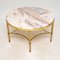 Table Basse en Laiton et en Marbre, Italie, 1970s 1