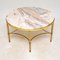 Tavolino da caffè in ottone e marmo, Italia, anni '70, Immagine 1