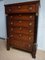 Antique Dutch Empire Tall Chest of Drawers Chiffonier Dresser, 1820s 2