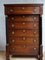 Antique Dutch Empire Tall Chest of Drawers Chiffonier Dresser, 1820s 1
