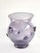 Vintage Amethyst Vase aus geblasenem Muranoglas mit Bugne im Stil von Zecchin 1