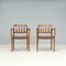 Brown Leather #66 Chairs by Niels Otto Møller, Set of 2 3