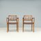 Brown Leather #66 Chairs by Niels Otto Møller, Set of 2, Image 3