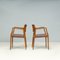 Brown Leather #66 Chairs by Niels Otto Møller, Set of 2 5