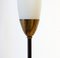Lámpara de pie Mid-Century de vidrio opalino, años 50, Imagen 3