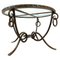 Wrought Iron Coffee Table attributed to René Drouet, 1940s 1