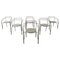 Vintage Italian Dining Chairs with Armrests, 1980s, Set of 6 1