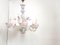 Lámpara de araña vintage floral de cristal de Murano, años 50, Imagen 10