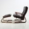 The Panter Leather Armchair and Ottoman by Arnt Lande for Westnofa, 1970s, Set of 2 3