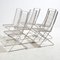 Kreuzschwinger Steel Chairs by Till Behrens for Schlubach, 1980s, Set of 6 5