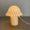 Lampe de Bureau Zebrano Mushroom en Verre attribuée à Peill & Putzler, Allemagne, 1970 17