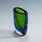 Vase with Blue and Green Layers by Vicke Lindstrand for Kosta, 1950s, Image 4