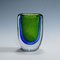 Vase with Blue and Green Layers by Vicke Lindstrand for Kosta, 1950s 2