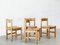 Pine and Rattan Dining Chairs, 1960s, Set of 4 4