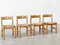 Pine and Rattan Dining Chairs, 1960s, Set of 4 8