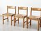 Pine and Rattan Dining Chairs, 1960s, Set of 4 6