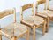 Pine and Rattan Dining Chairs, 1960s, Set of 4 2
