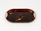 Oval Serving Tray in Effect Tortoiseshell Acrylic & Brass attributed to Guzzini, Italy, 1970s, Image 7