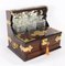 Decantador de cristal Coromandel 3 antiguo y cajón de juegos, siglo XIX. Juego de 14, Imagen 3
