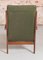 Mid-Century Afrormosia Armlehnstuhl mit Original Bezug aus grünem Stoff von Cintique 7