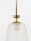 Mid-Century Brass Crown Pendant Lamp Lantern in the style of Gio Ponti, Italy, 1950s 8