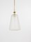 Mid-Century Brass Crown Pendant Lamp Lantern in the style of Gio Ponti, Italy, 1950s, Image 13