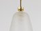 Mid-Century Brass Crown Pendant Lamp Lantern in the style of Gio Ponti, Italy, 1950s, Image 18