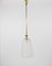Mid-Century Brass Crown Pendant Lamp Lantern in the style of Gio Ponti, Italy, 1950s, Image 2