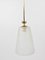 Mid-Century Brass Crown Pendant Lamp Lantern in the style of Gio Ponti, Italy, 1950s, Image 5