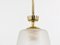 Mid-Century Brass Crown Pendant Lamp Lantern in the style of Gio Ponti, Italy, 1950s, Image 3