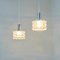 Bubble Glass Pendants by Helena Tynell, 1970s, Set of 2 2