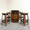 Vintage Jack Daniels Whiskey Bar with Stools, Set of 5, Image 1