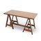 Wooden Desk with Trestles, 1970s 5