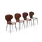 Lulli Chairs by Carlo Rati for Industria Legni Curvati, 1950s, Set of 4 1