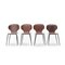 Lulli Chairs by Carlo Rati for Industria Legni Curvati, 1950s, Set of 4 3