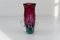 Moderne Italienische Mid-Century Vase aus Muranoglas in Lila & Grün, 1960er 11