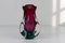 Moderne Italienische Mid-Century Vase aus Muranoglas in Lila & Grün, 1960er 6