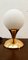 Brass Table Lamp with Satin White Sphere 3