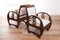 Vintage French Art Deco Wooden Armchairs, 1930s, Set of 2, Image 6