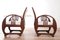 Vintage French Art Deco Wooden Armchairs, 1930s, Set of 2 5