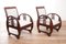 Vintage French Art Deco Wooden Armchairs, 1930s, Set of 2 1