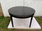 Scandinavian Black Round Extendable Dining Table, 1970s, Image 1