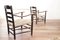 Dutch Rural Ladder Back Oak Rush Seat Armchairs, 1920s, Set of 2, Image 3