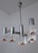 Postmodern Three-Arm Blown Glass and Metal Chandelier by Mazzega, Italy, 1970s, Image 1
