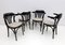 Mid-Century Modern French Ebonized Beech Bistro Chairs, 1970s, Set of 4 2