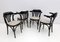 Mid-Century Modern French Ebonized Beech Bistro Chairs, 1970s, Set of 4, Image 2
