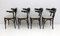 Mid-Century Modern French Ebonized Beech Bistro Chairs, 1970s, Set of 4 3