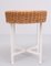 Tabouret Vintage en Osier avec Piètement en Acier, 1960s 3