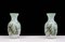 Vintage Italian Opaline Glass Hand Painted Vases, 1960, Set of 2 3