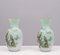 Vintage Italian Opaline Glass Hand Painted Vases, 1960, Set of 2 6